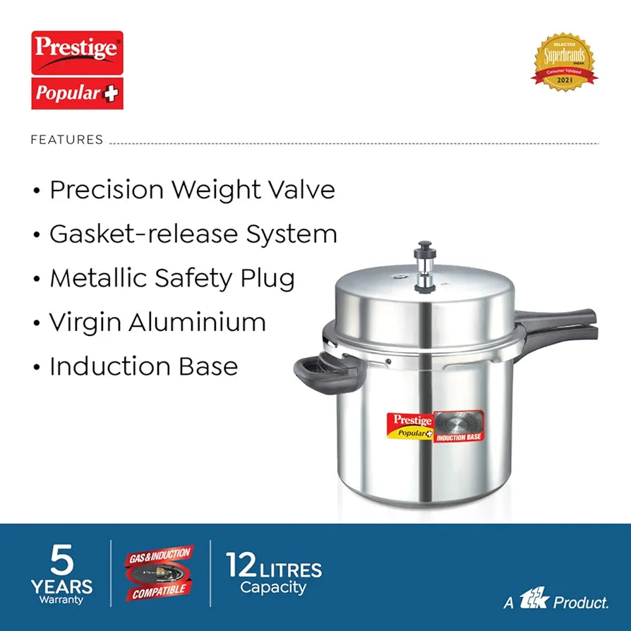 PRESTIGE 12LTR 10210 COOKER ALU POP PLUS PRESTIGE 12LTR 10210 COOKER ALU POP PLUS